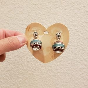 Brighton pierced drop earrings.